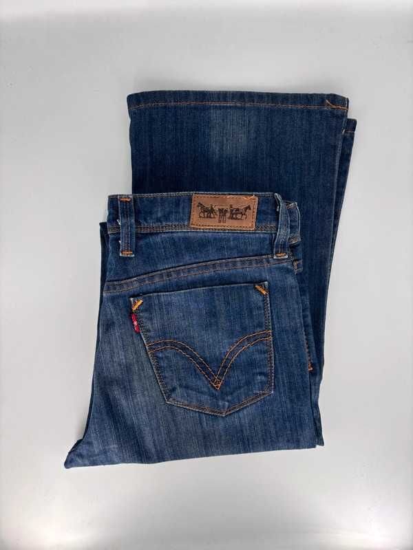 Levi's 629 W28 L32 Damskie Spodnie Jeansowe Bootcut Granatowe