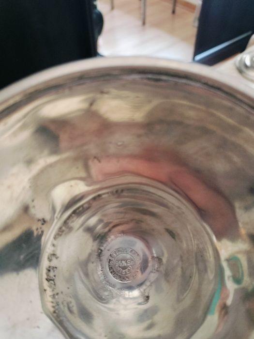 Espelho e Castiçal em Estanho