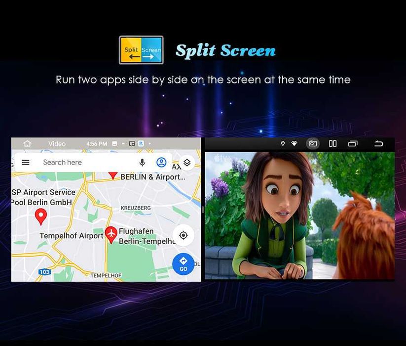 Auto Rádio  Android 14 Classe B W246 e Classe E W207 12.3" (2 Portas)