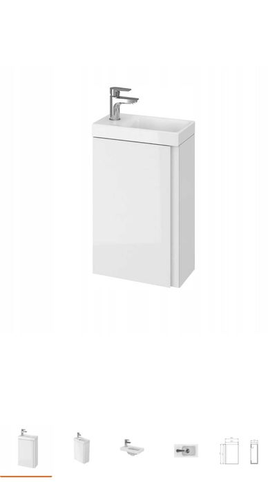 Cersanit zestaw szafka z umywalką MODUO 40 biała