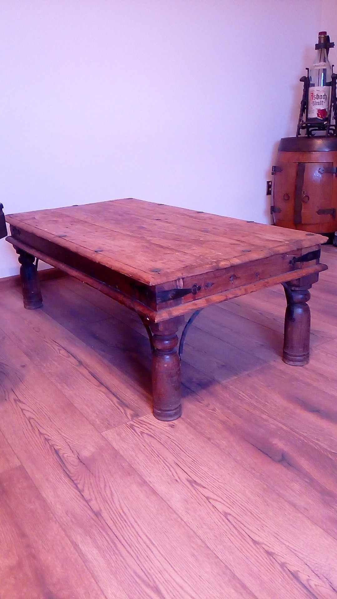 Ława w stylu Loft drewno stół kawowy 109x60x40 ciężka drewniana ława