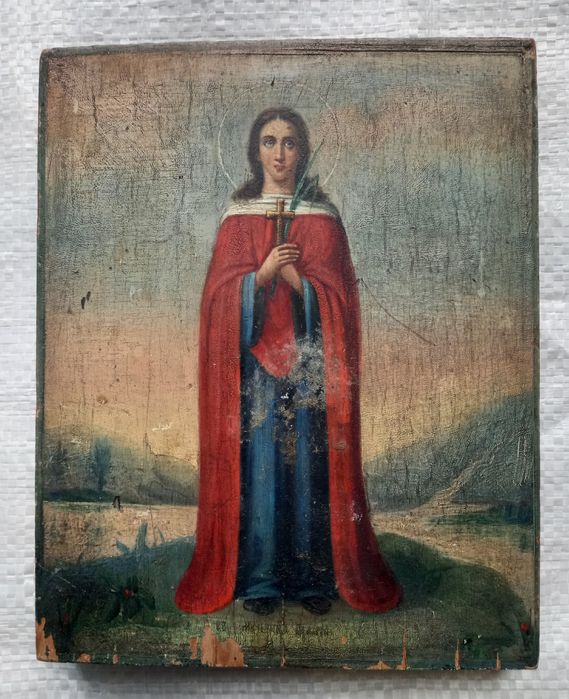 Старинная икона Пелагея