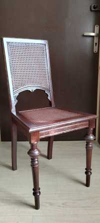 Krzesło dębowe oryginalny ratan.
