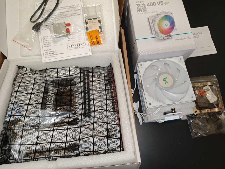 AM5 B650M Snow Dream| AMD Ryzen 5 7500f|DDR5 32gb(2x16)|кулер комплект