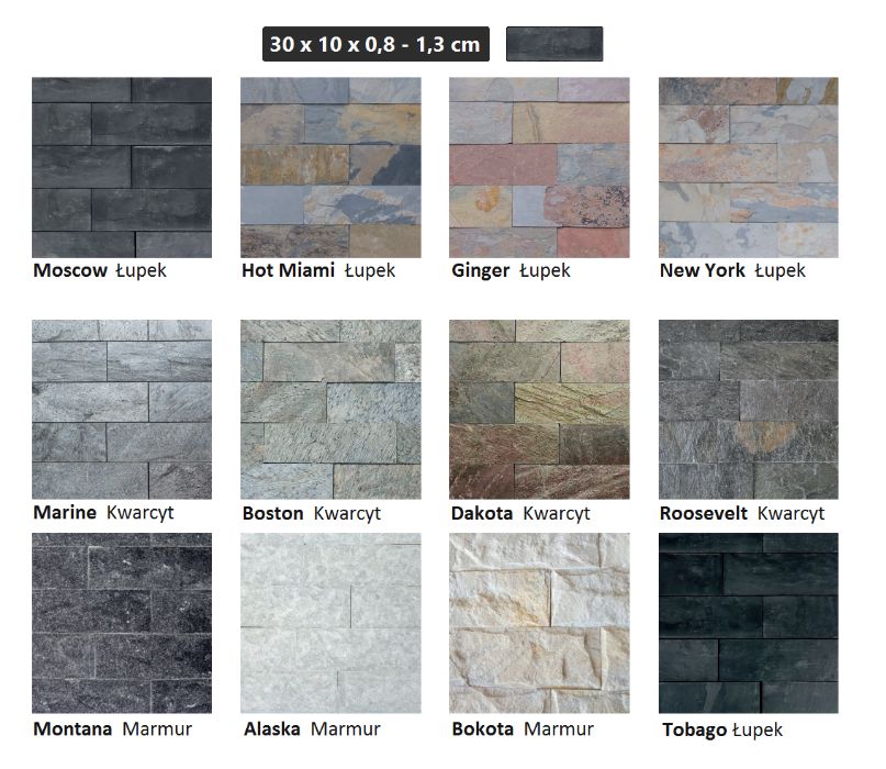 Kamień DEKORACYJNY Elewacyjny ŁUPEK Naturalny Kamień na ścianę OZDOBNY