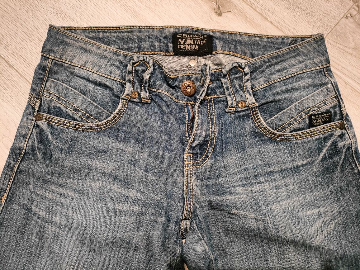 Spodnie damskie jeansy 28 crown