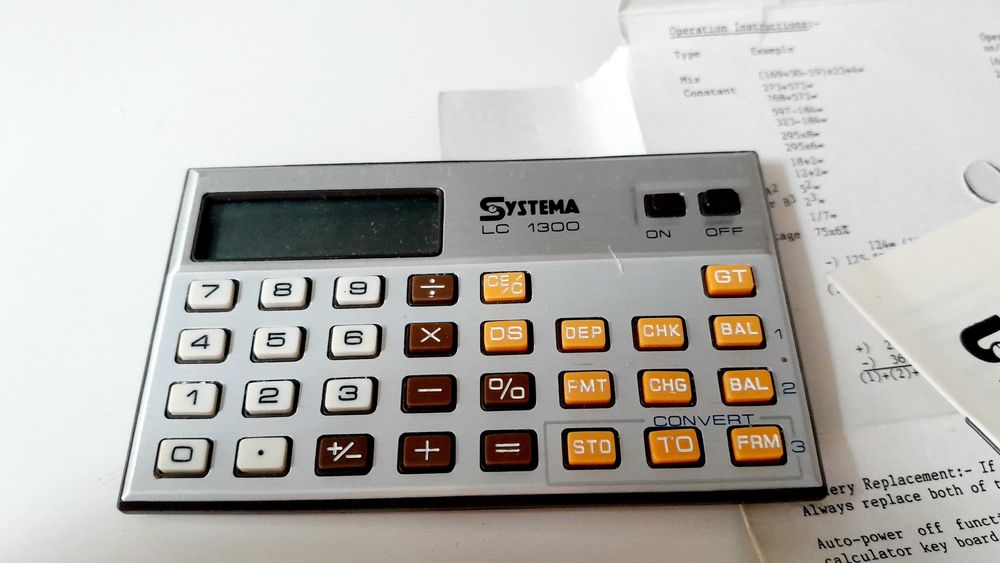 Stary Kalkulator komplet nieużywany