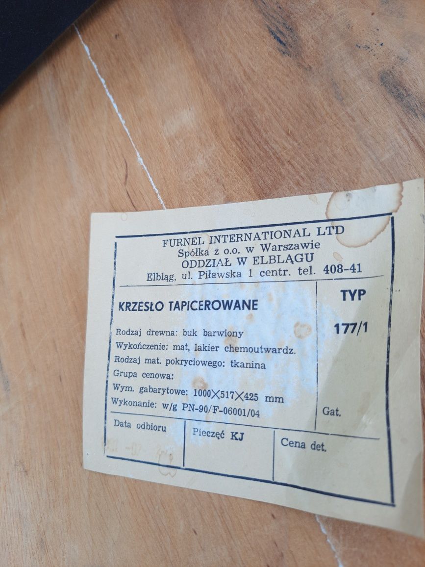 Krzesło tapicerowane