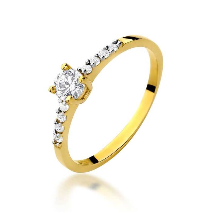 WYPRZEDAŻ 250zł/g 333 Złoty Pierścionek z Cyrkoniami zaręczynowy