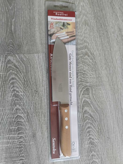 Santoku Messer Ręcznie Kuty Nierdzewny Windmühlenmesser Solingen