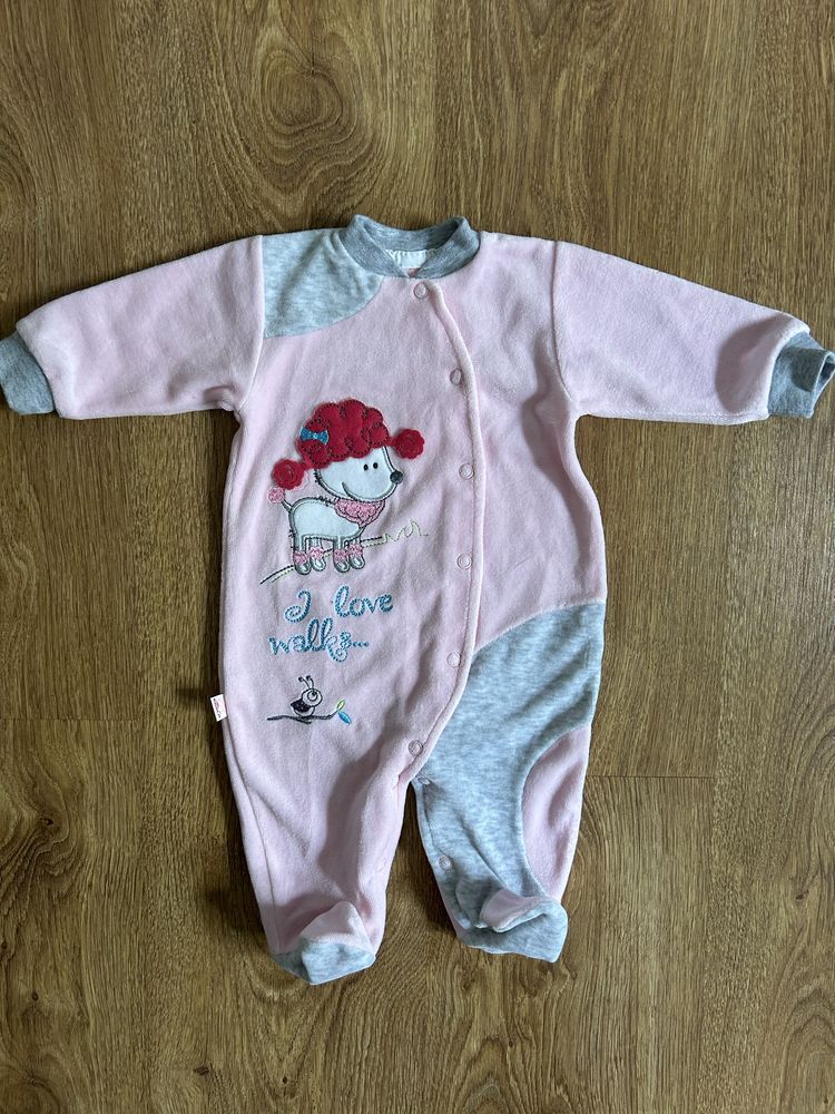 Pajacyk Dziewczęcy Różowy 62 cm