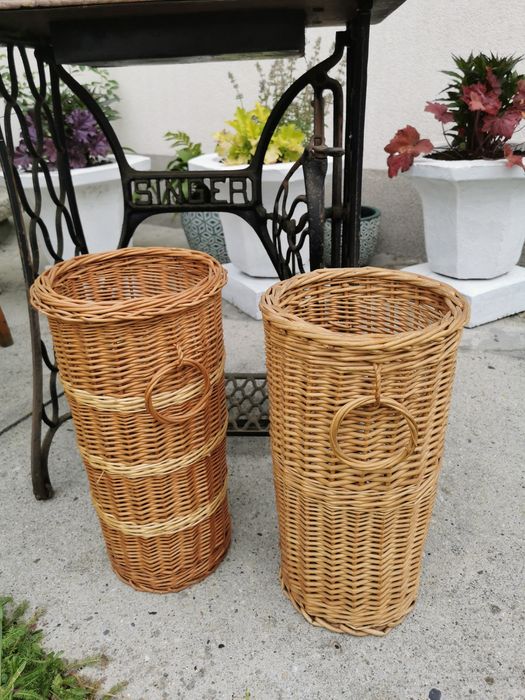 Kosze wiklinowe donice komplet