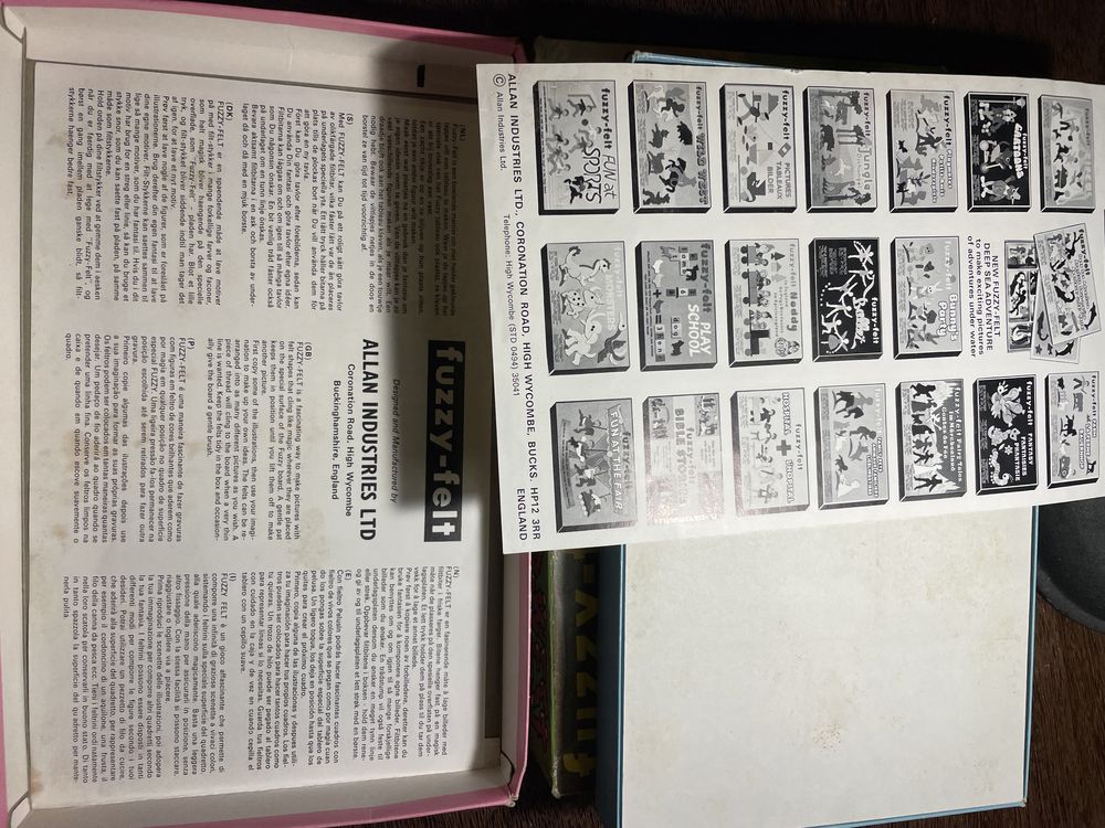 Jogos feltro Fuzzy-felt anos 1960 / 70