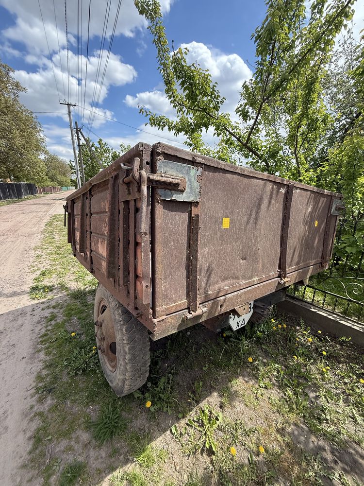 Прицеп одноосний, з доками , повність металевий, самоскид