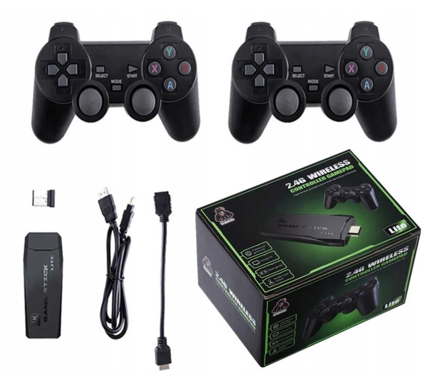 Konsola gra telewizyjna pegasus retro 20000 gier 2 pady karta 64 GB