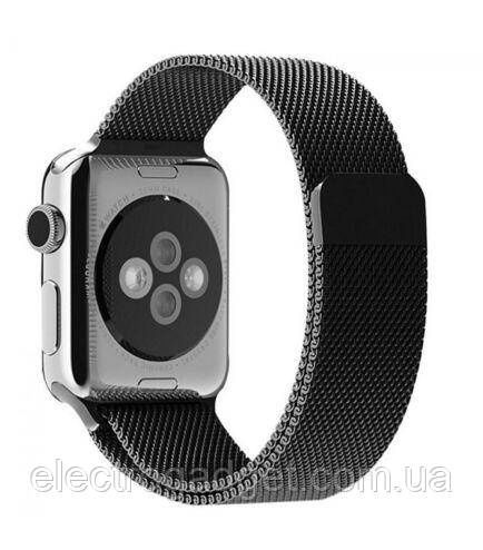 Ремінець металевий Milanese Loop Black міланська петля браслет