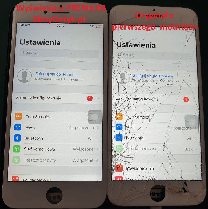 Naprawa wymiana wyświetlacza szybki LCD iPhone 6 6s 7 8 X XR xs 11 12