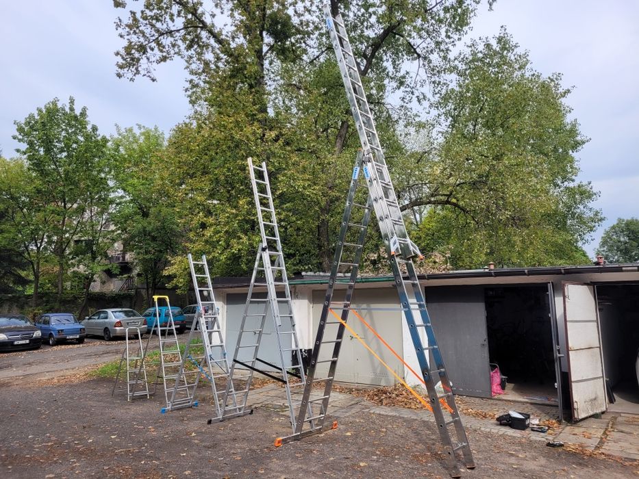 Wynajem drabiny Krause 3x14, Higher 3x11,  sprzęt sprzątający