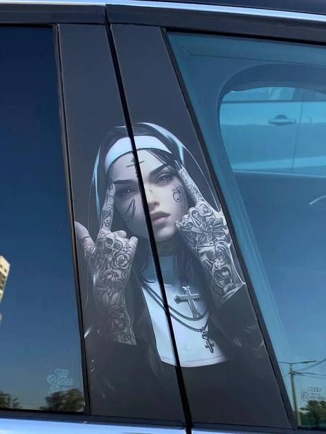 Наліпка на дверну стійку | наліпка на авто | наліпка на діері