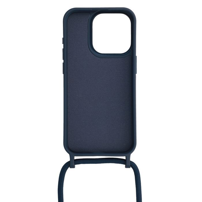 Strap Silicone Case Do Iphone 15 Pro Max Wzór 1 Granatowy