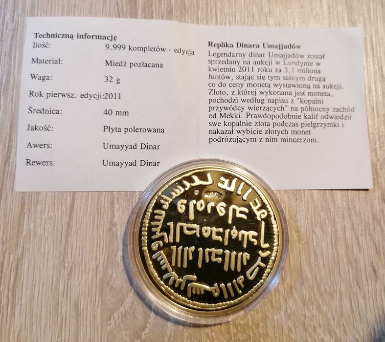 Numizmat - Dinar Umajjadów