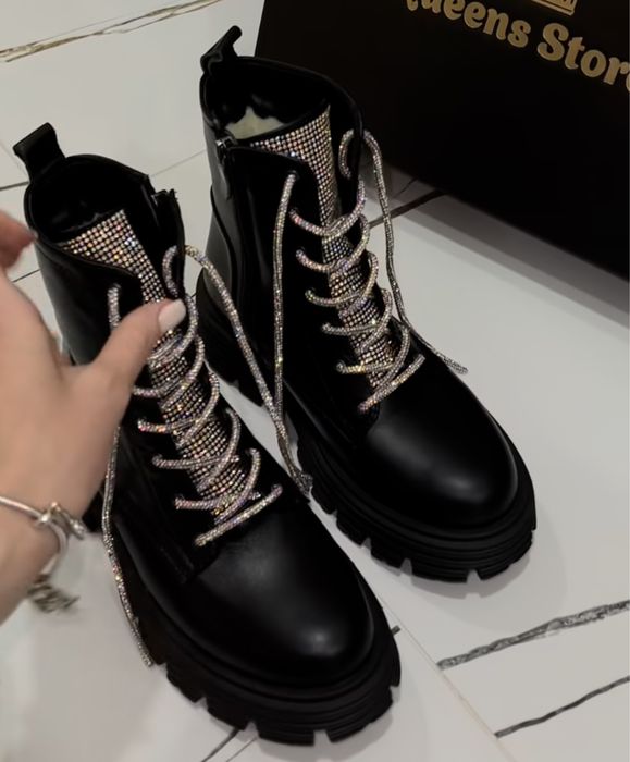 Зимові ботінки з шкіри