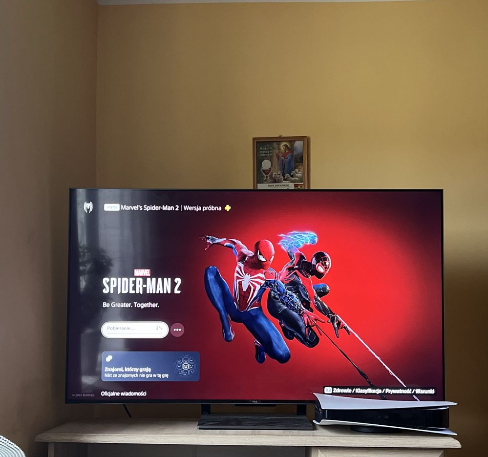 TCL 55” QLED 4K Smart TV + opcja z PS5 plus – jak nowy!