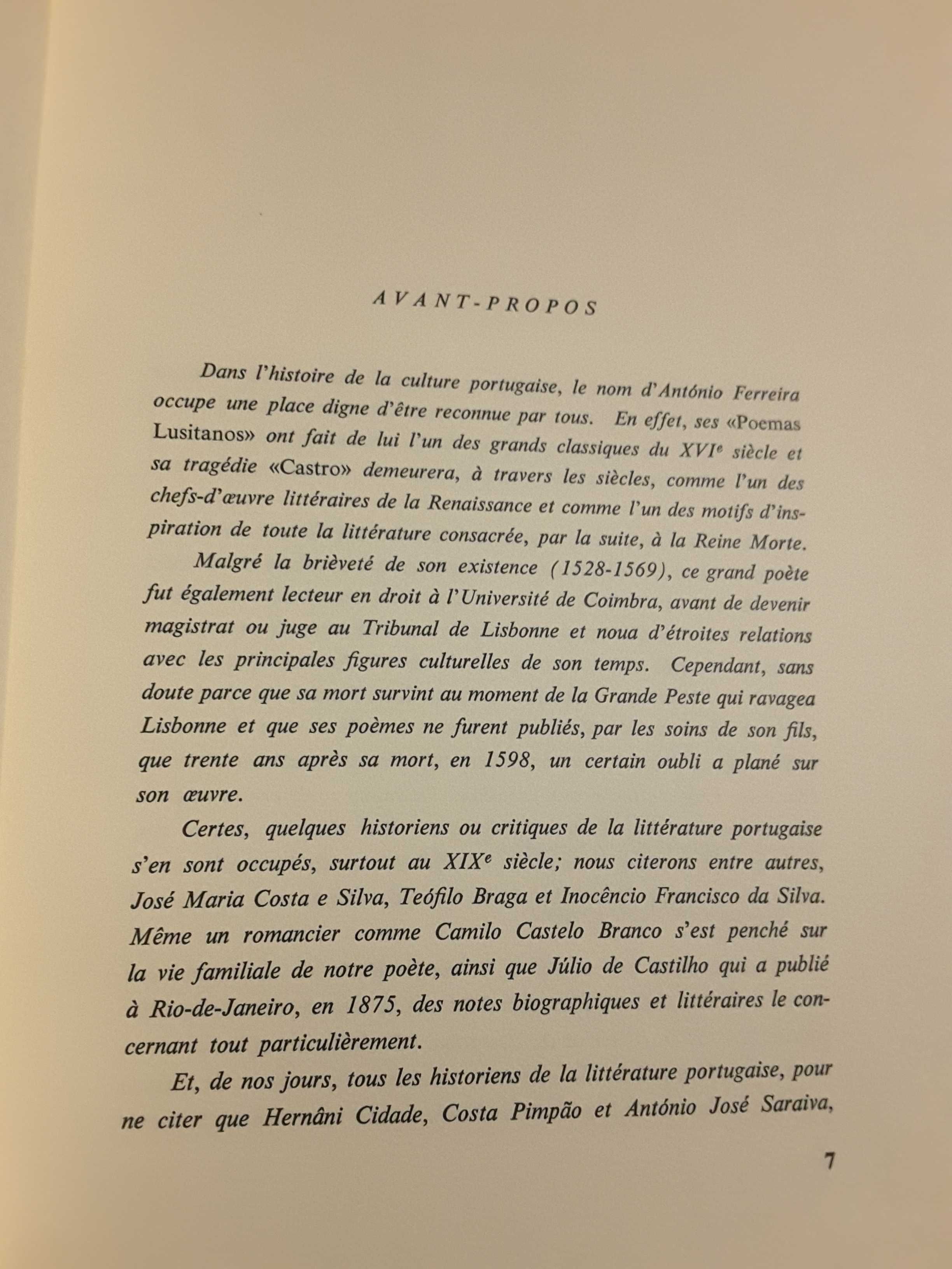 Camões Poeta da Fé / António Ferreira Études sur sa Vie et son Oeuvre