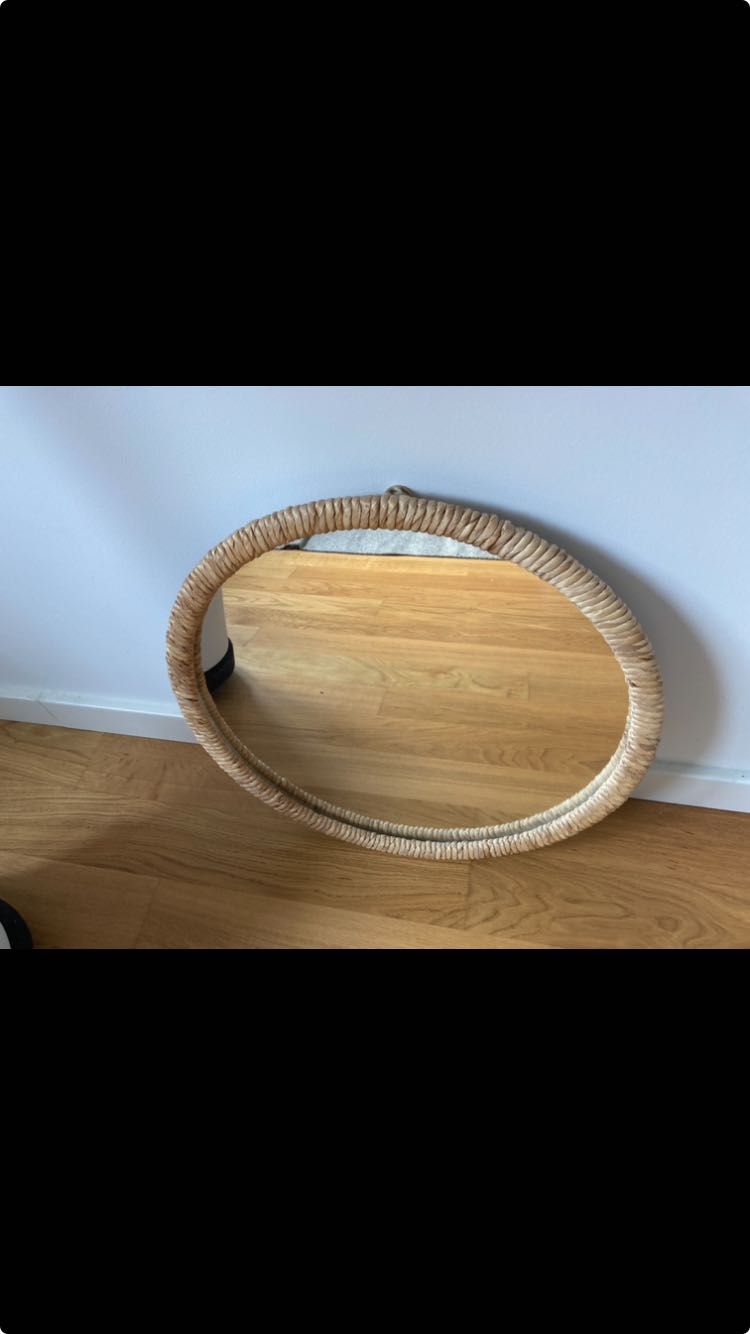 Lustro rattanowe IKEA