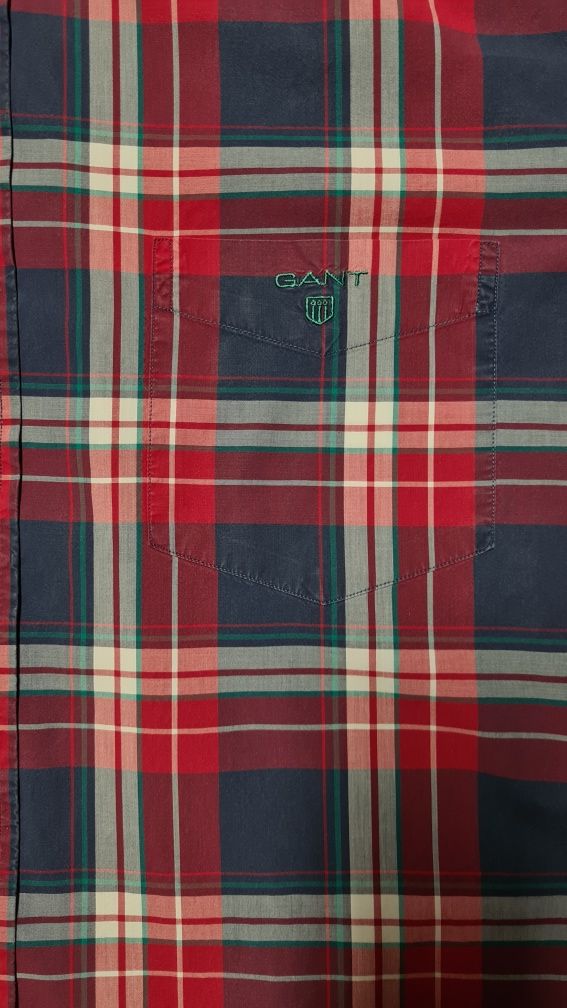 Męska koszula GANT,  rozm. L-XL, 100% bawełny, stan bdb