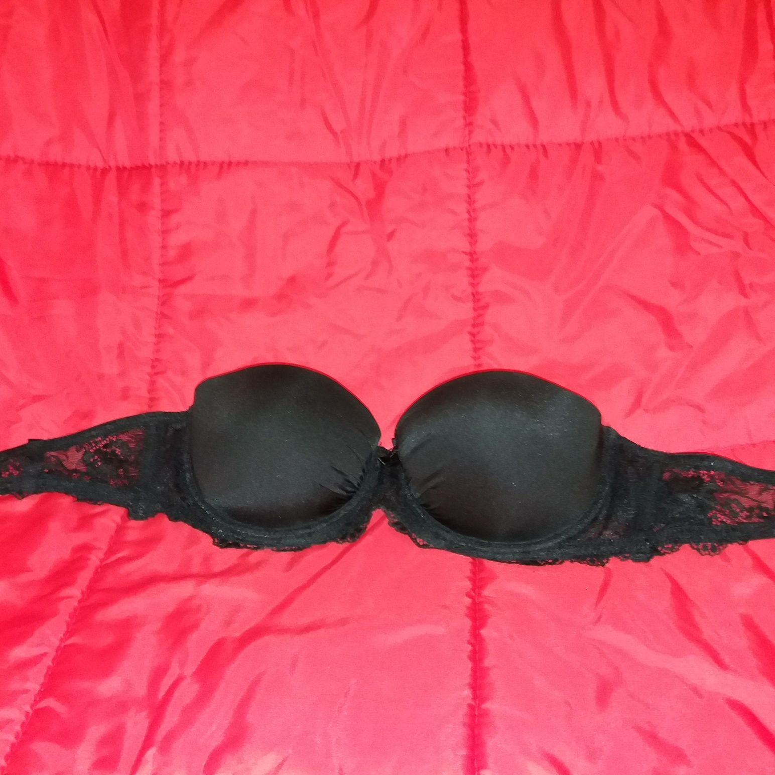 Stanik, biustonosz czarny push up rozm.75B H&M