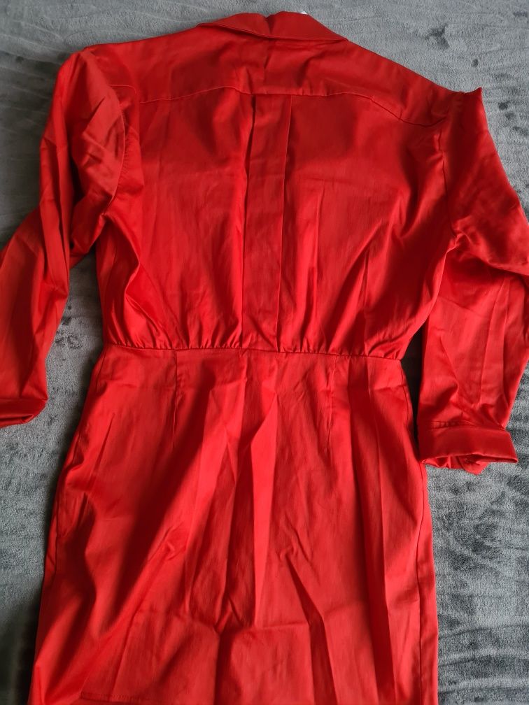 Sukienka koszulowa czerwona Zara Nowa M