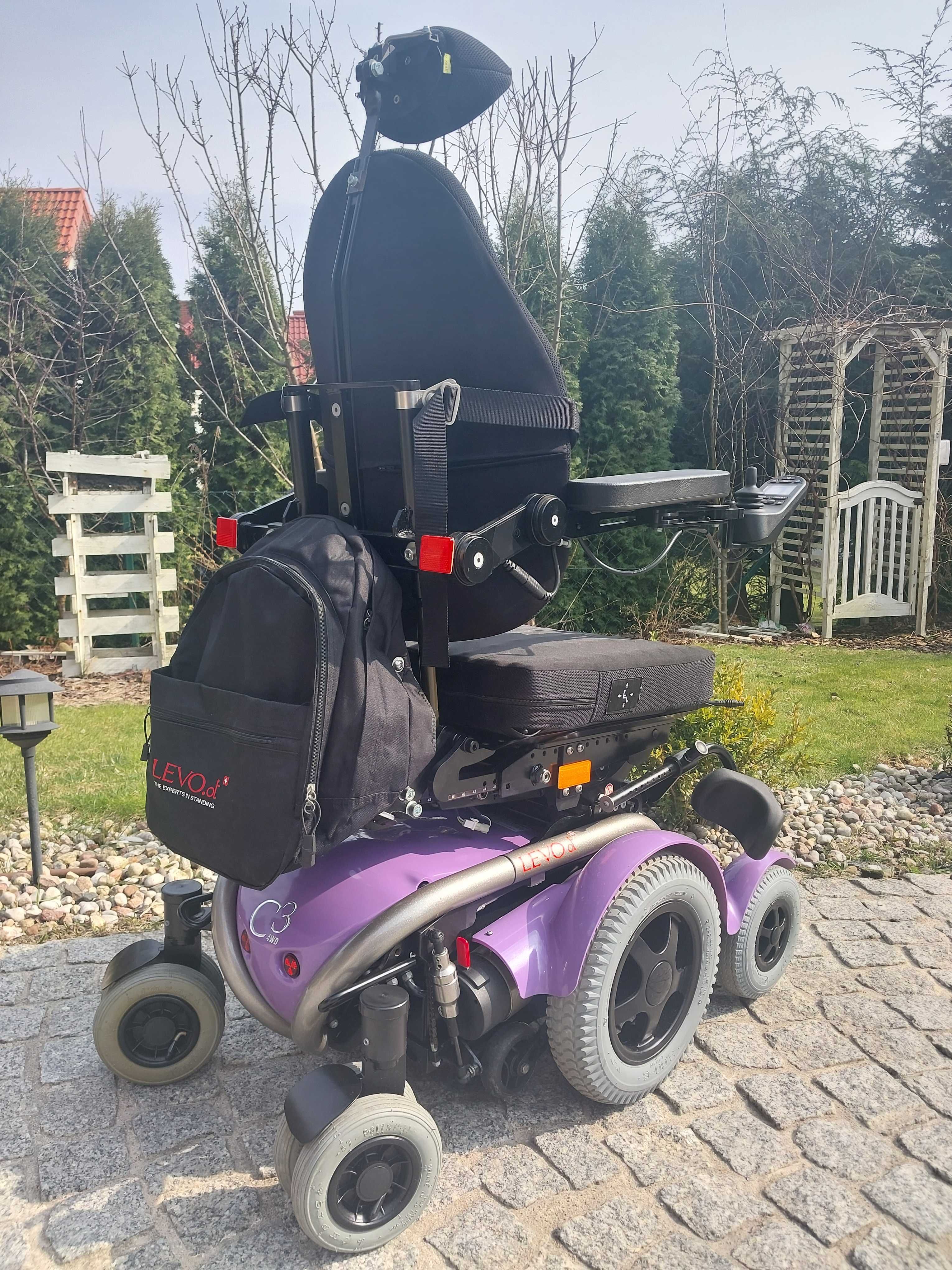 Nowy wózek inwalidzki elektr. LEVO C3 z funkcją stania pełna elektryka