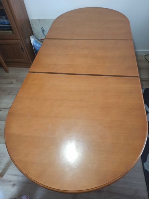 Bardzo duży solidny stół dębowy rozkładany 90x160-210