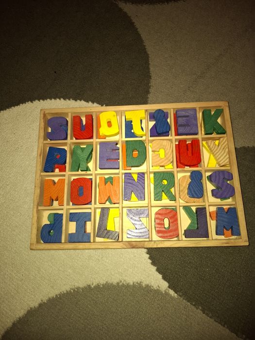 Klocki drewniane alfabet