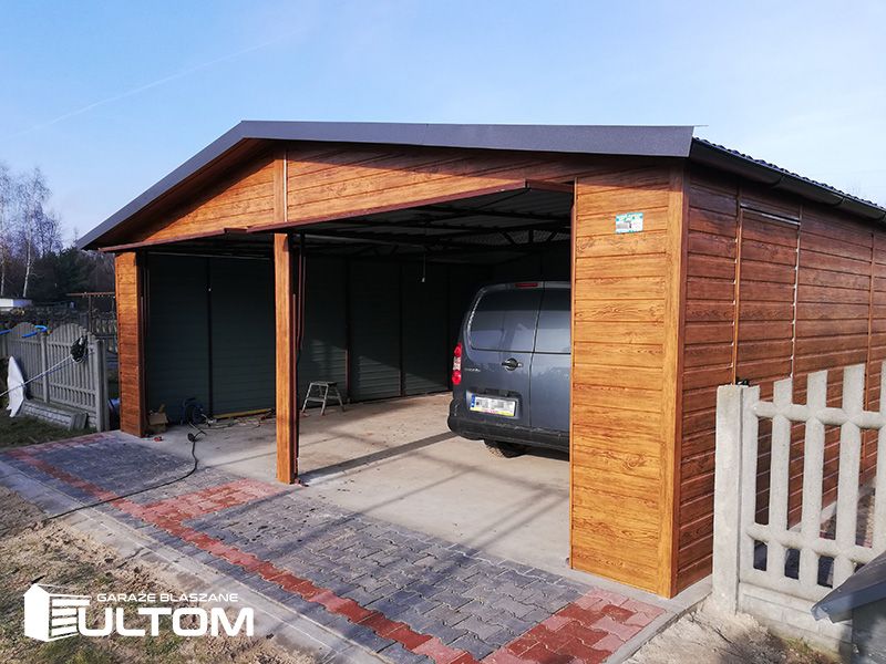 Garaż blaszany,blaszak drewnopodobny 7x5,7x6,7x7 premium profil
