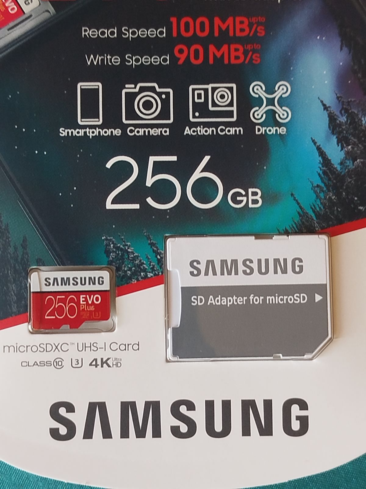 Карта памяти Samsung EVO Plus microSDXC 256GB UHS-l Card with adapter