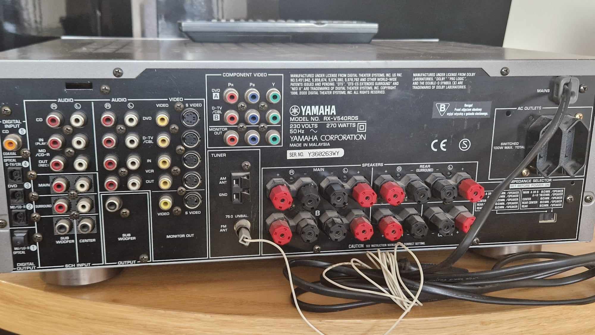 Amplituner Yamaha + kolumny zestaw