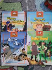 Czytanki dla dzieci Biały Kieł Guliwer Wyspa skarbów Robin Hood Tomek