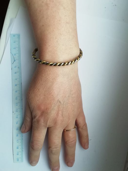 Bransoleta lecznicza , przeciw reumatyczne , srebrno miedziana