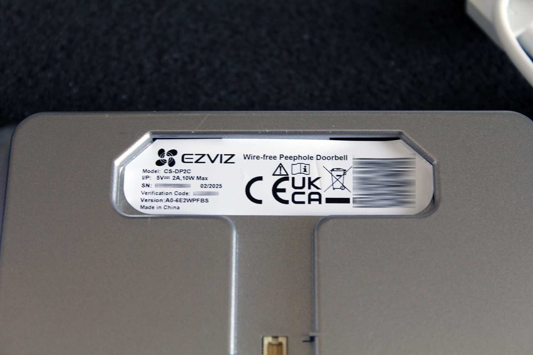 Беспроводной IP дверной звонок Ezviz DP2C с монитором WiFi
