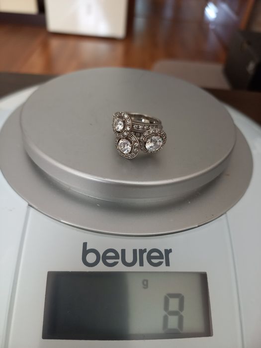 Срібна каблучка-трансформер з цирконієм у розмірі 16,5