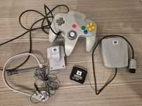 Pad N64 + Rumble Pak + Jumper pak + mikrofon n64 Nintendo