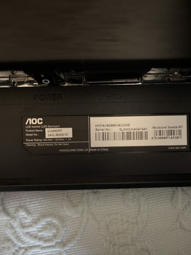 Vendo AOC G2460PF 144hz 24”