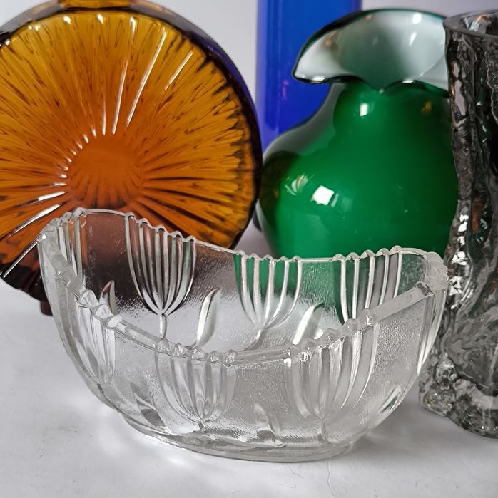 Gondola tulipany piękne stare szkło