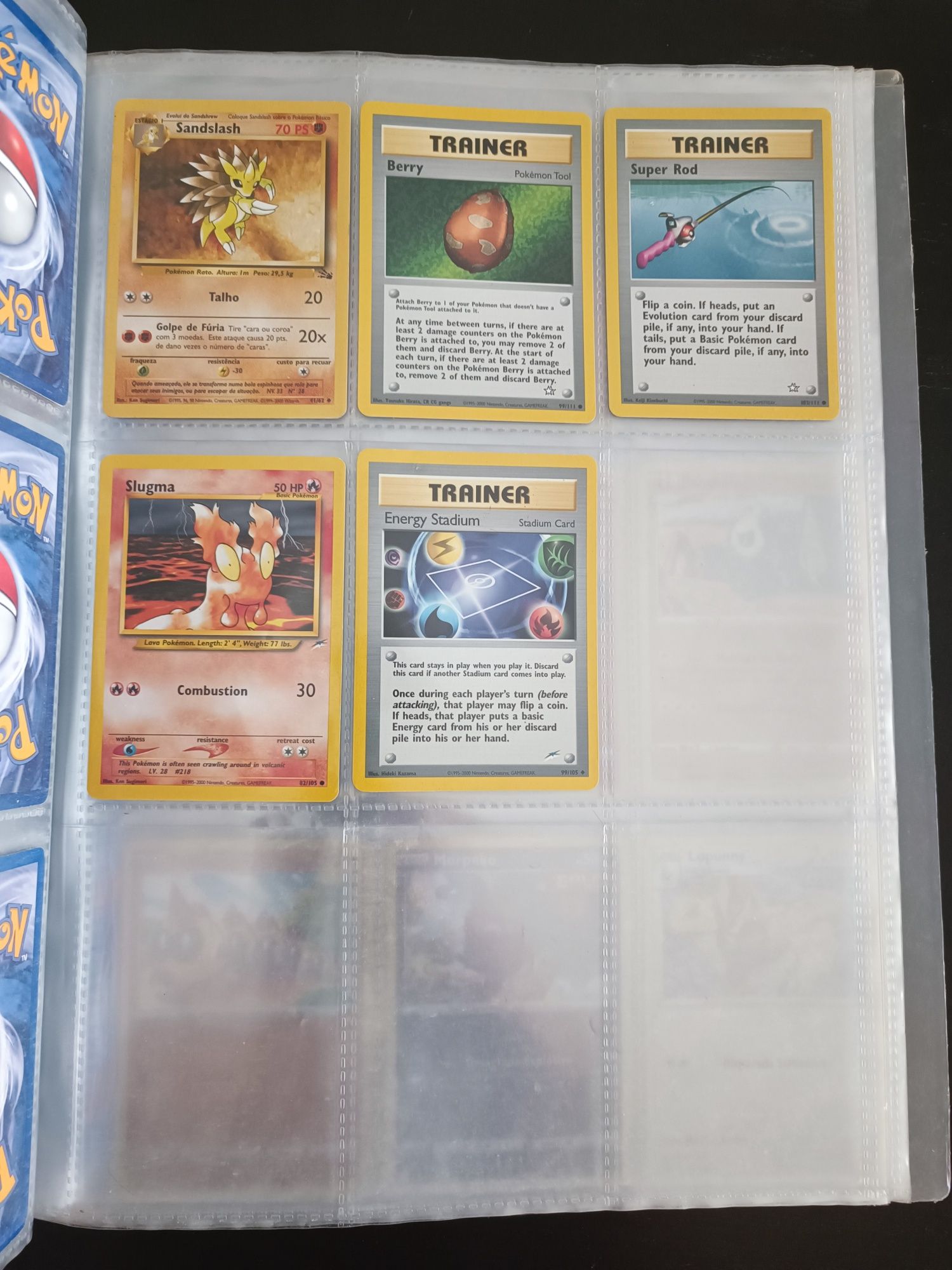 Cartas Pokémon base set / fóssil / neo