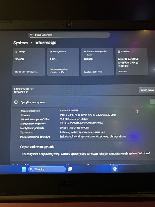 Acer Nitro 5 AN515-54