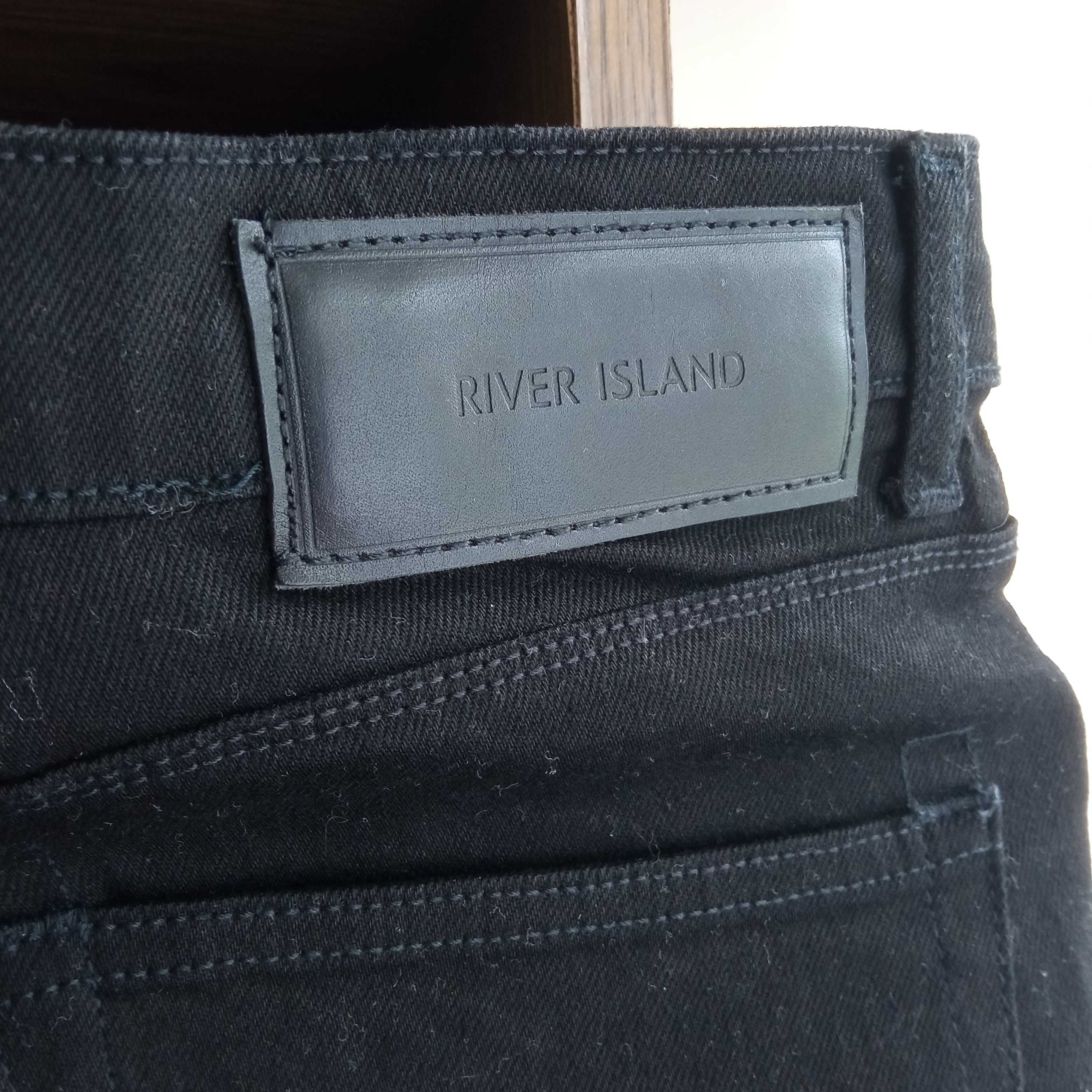 Nowe jeansowe czarne szorty męskie r. 32 River Island