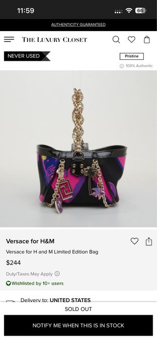 Сумка Versace For H&M