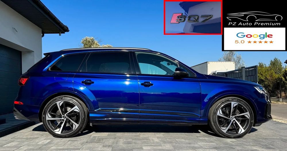 Audi SQ7 Lasery/SkrętnaOś/Dociągi/Pneumatyka/Masaże/Wentyle/Kamery360/Alu22/Hak
